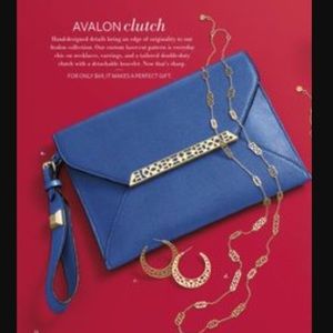 NEW Stella & Dot Avalon Cobalt Clutch purse $69