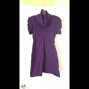 Purple sweater dress, S