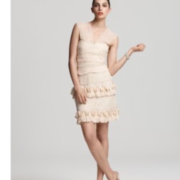 BCBG lace & ruffle dress