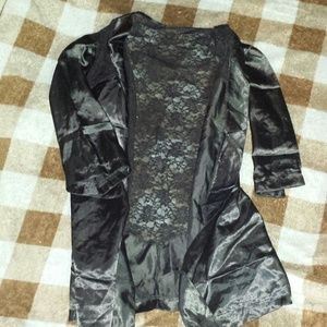 See-through black robe