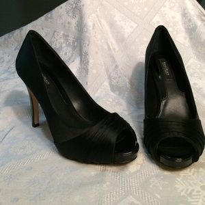Black Peep Toe Heels.