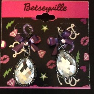 Betseyville Earrings purple Bow Betseyville Earrings purple Bow
