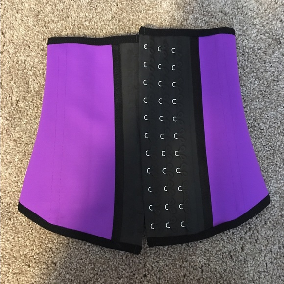 Curveez purple sport latex waist trainer.
