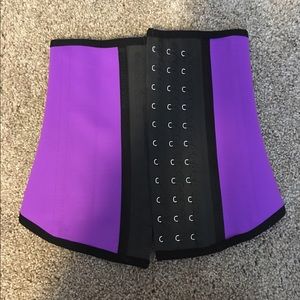 Curveez purple sport latex waist trainer.