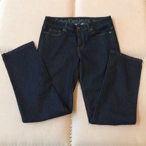 Calvin Klein straight jeans. Dark wash