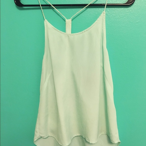 Light blue flows tank