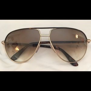 Tom Ford Cold Aviators in Havana Rose Gold