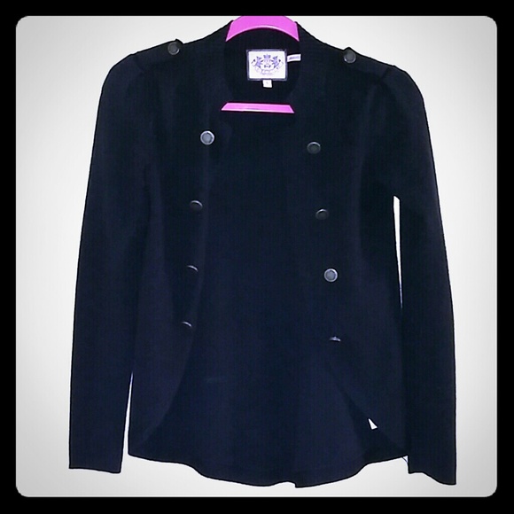 Juicy Military Style Black Cardigan
