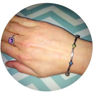 SOLD 14K white gold gemstone 💖 bracelet