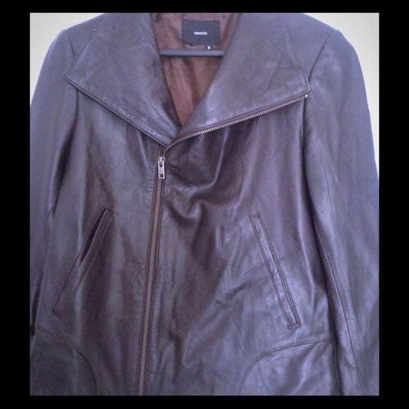 Brown super soft leather jacket sz 4