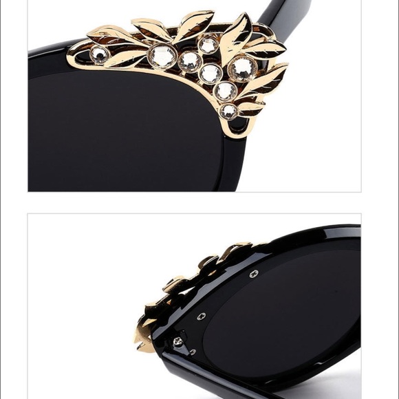 SALEšRetro Rhinestone Cat Eye Sunglasses - Picture 3 of 4