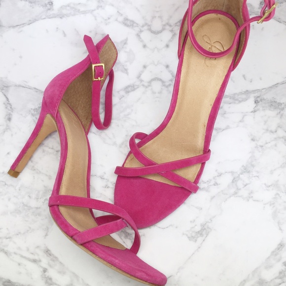✨SOLD✨ new | Joie Fuchsia Pink Suede Strappy Heels - Picture 2 of 4