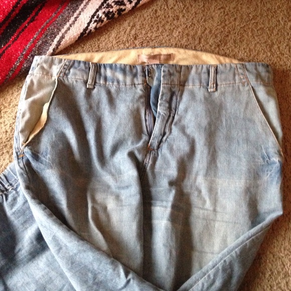 High waisted denim joggers - Picture 2 of 4