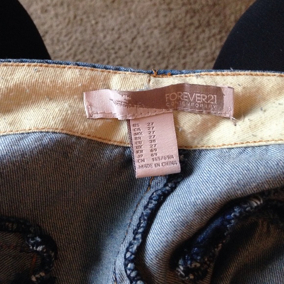 High waisted denim joggers - Picture 4 of 4