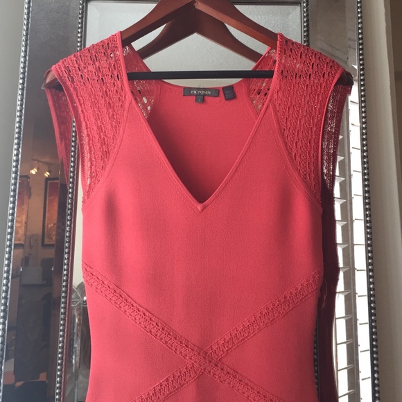 Coral Zac Posen Knitted Dress - Picture 2 of 4