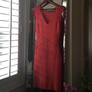 Coral Zac Posen Knitted Dress