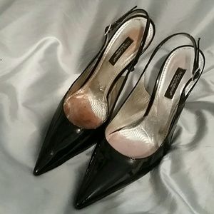 Dolce & Gabbana slingback patten leather heels