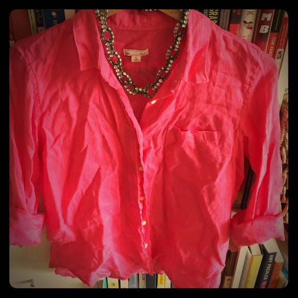 ⚡️FLASH SALE Pink GAP Linen Button Down