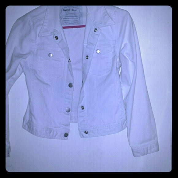 GAP Other - Girls white denim jacket