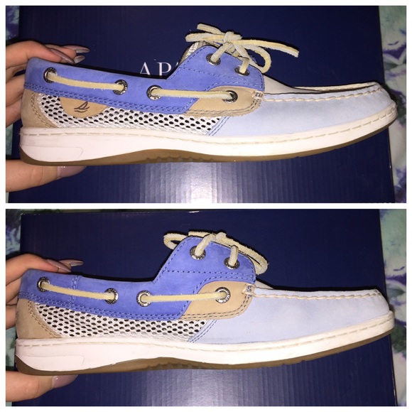 Blue and White Sperrys - Picture 3 of 4