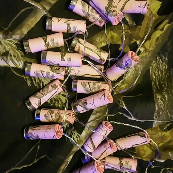 Realtree camo shotgun shell patio lights