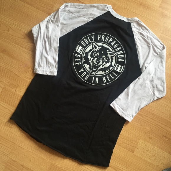 Obey "SEE YOU IN HELL" 3/4 sleeve