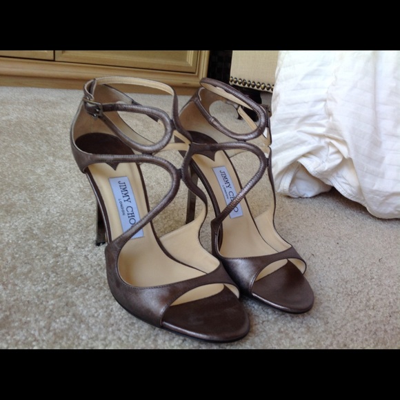 Brand new Lang shimmer frosted leather Jimmy Choo