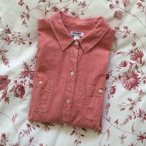 Old Navy Red Chambray Shirt