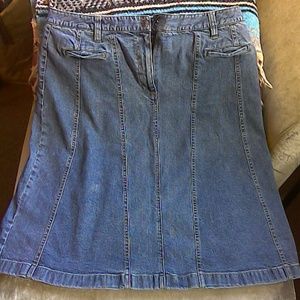 Excellent Style & Co. Blue Denim Jean Skirt 18W