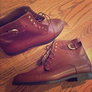 GENUINE LEATHER Booties Made in Italy NEW!! size 8