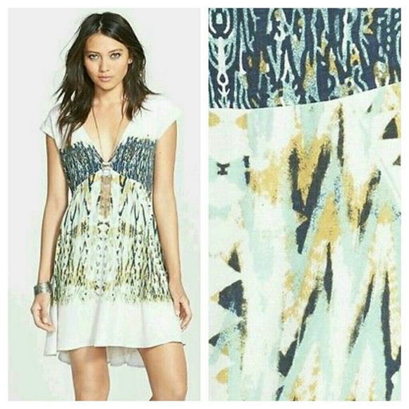 💣SOLD💥🌈 Free People Theodore babydoll Trapeze Dress - Picture 2 of 3