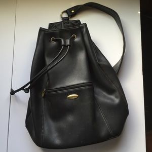On hold until 10/1: Black vegan leather bag