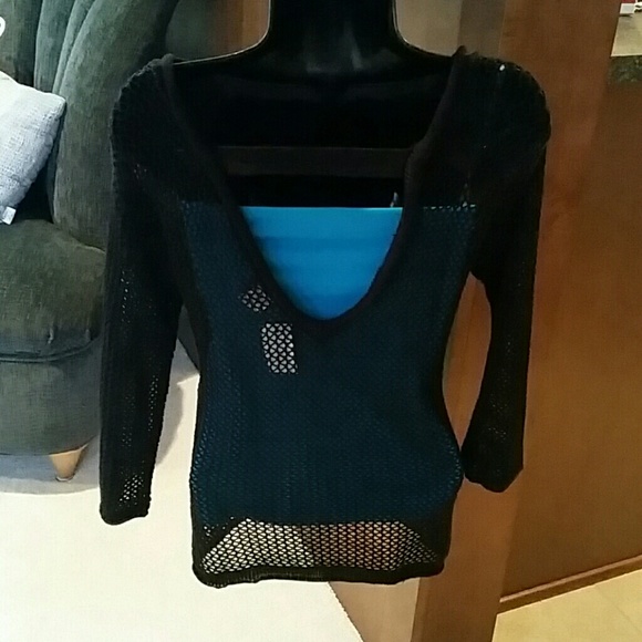 Open back black fishnet top! π π π NWTβ€ - Picture 3 of 4