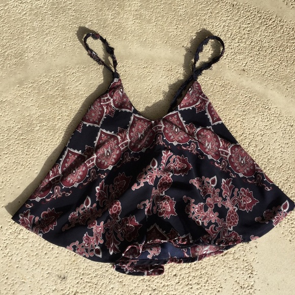 LA Hearts paisley crop tank