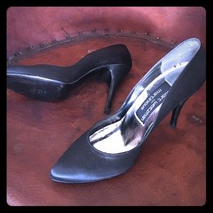 Stuart Weitzman - Black satin evening shoe