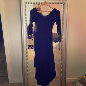 Black high-low dress