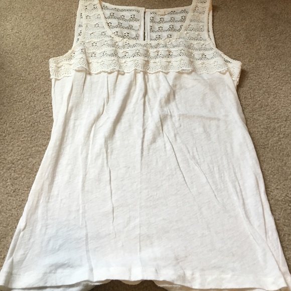 Jcrew lace top ivory xs