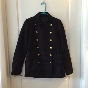 Zara black woolen coat
