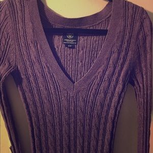 Purple American Eagle sweater.