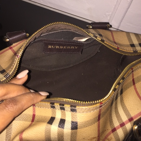 Authentic Burberry Canvas Bowling Bag - Picture 4 of 4