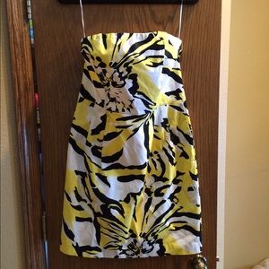 Yellow flowered Express dress
