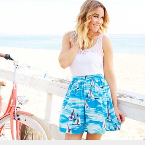 Lauren Conrad Blue Mini Skirt
