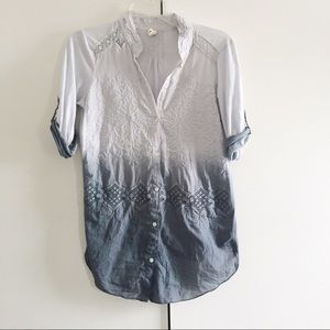 Anthropologie - Tiny brand stitched ombré top