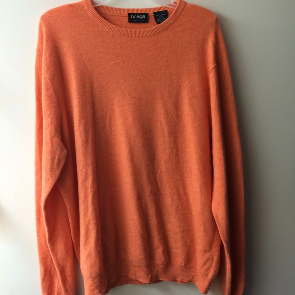 Orange 100% Cashmere Long Sweater Women's