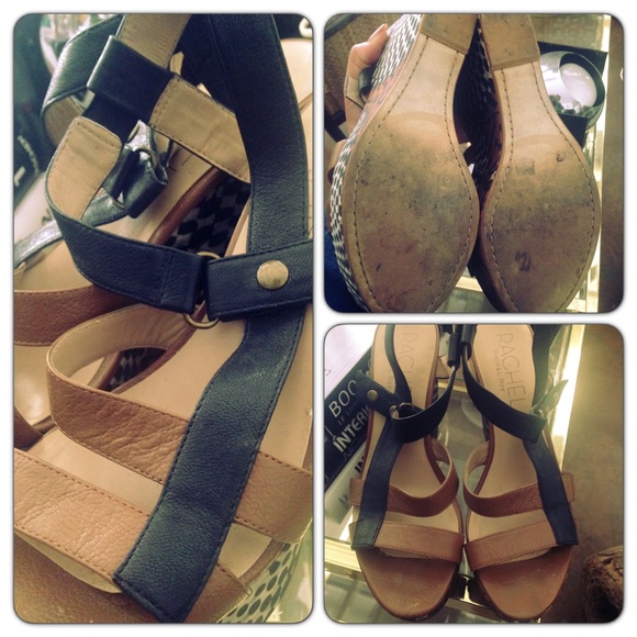 Rachel Roy Tribal Print Wedge Platform Sandals 8.5 - Picture 3 of 4