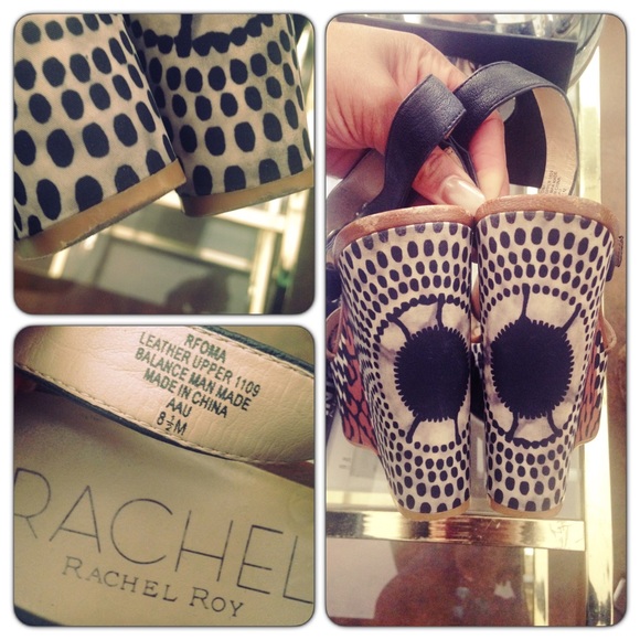 Rachel Roy Tribal Print Wedge Platform Sandals 8.5 - Picture 4 of 4