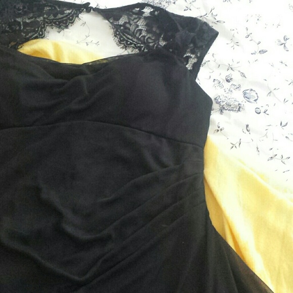 Elegant long black dress