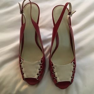 Red Calvin Klein heels