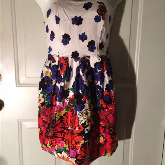 Floral Strapless Dress