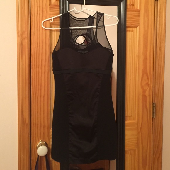 black silk and mesh dress!